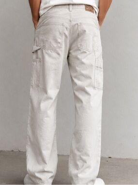 Vintage Nevada Jeanswear Cream Carpenter Pants | Workwear Utility Y2K 36x30
